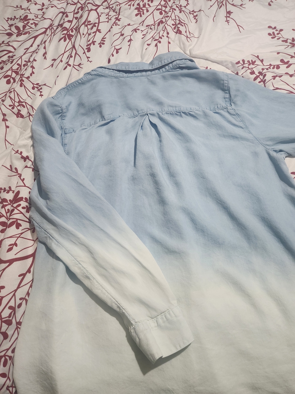 J. Jill Light Blue to White Ombre Button-Down Shirt - Picture 5 of 11